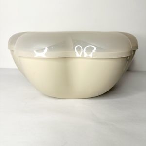 Vintage Tupperware Chip & Dip Bowl & Serving‎ Tray Set 1.5 Gallon # 4624 A-2